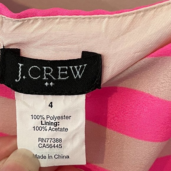 J. Crew Factory Dresses J Crew Factory Neon Pink Striped Sleeveless Dress Size 4 - Picture 5 of 7